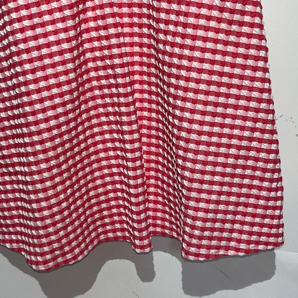 Women's Lands' End V-Neck Gingham One-Piece Swim Dress Size 8 - Picture 8 of 10